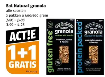 Poiesz Eat Natural granola 1+1 gratis aanbieding