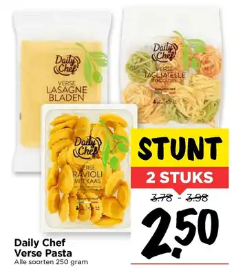 Vomar Voordeelmarkt Daile Chef Verse Pasta 2*250g aanbieding