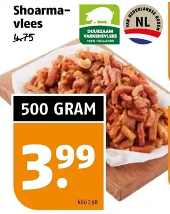 Poiesz Shoarma vlees 500 gram aanbieding