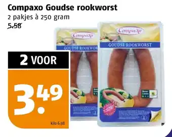 Poiesz Compaxo Goudse rookworst 250 gram aanbieding