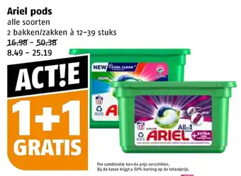 Poiesz Ariel pods 1+1 gratis aanbieding