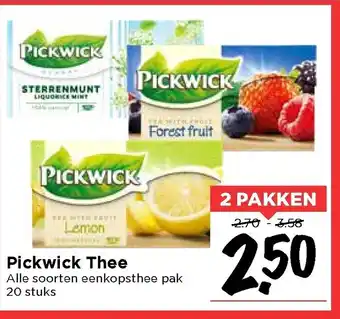 Vomar Voordeelmarkt Pickwick thee 2*20st aanbieding