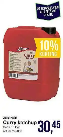 Bidfood Zeisner curry ketchup 10 liter aanbieding