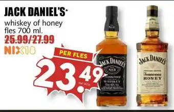 MCD Supermarkt Jack daniel's whiskey of honey 700 ml aanbieding