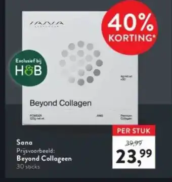 Holland & Barrett Sana beyond collageen 40% korting aanbieding