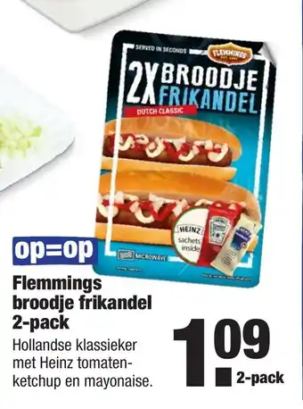 ALDI Flemmings broodje frikandel 2-pack aanbieding