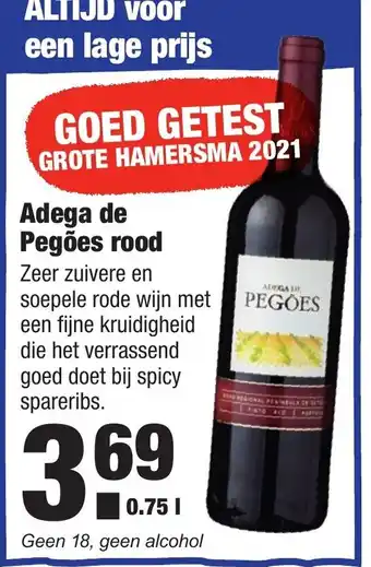 ALDI Adeda de Pegoes rood 750 ml aanbieding