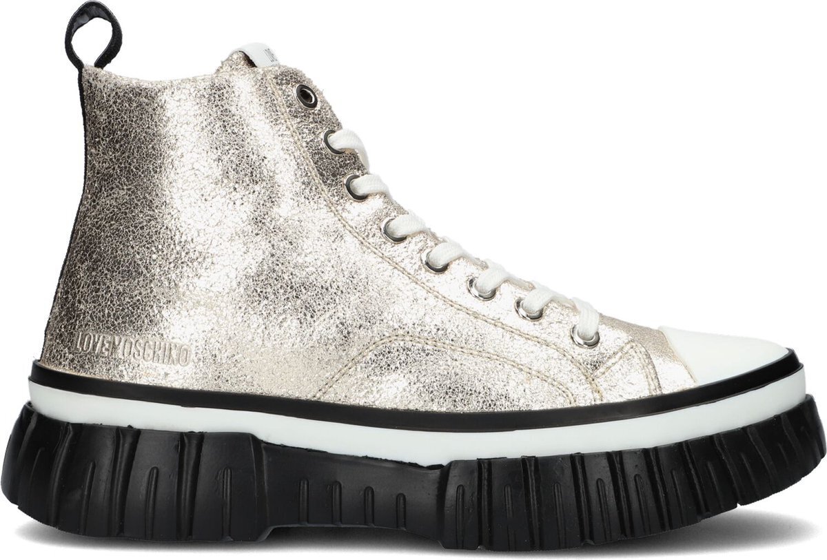 Love moschino ja15715 hoge sneakers - leren sneaker - dames - goud - maat 38  aanbieding bij Bol.com