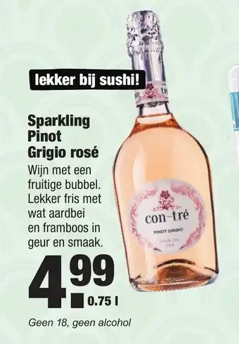 ALDI Sparkling Pinot Grigio rose 750 ml aanbieding