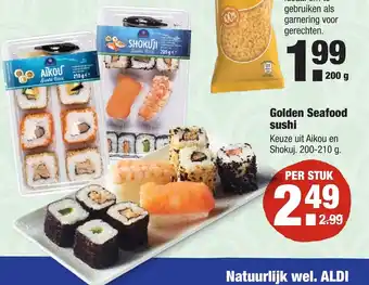 ALDI Golden Seafood sushi 200-210 gr aanbieding