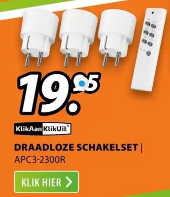 Expert KlikAanKlikUit draadloze schakelset APC3-2300R aanbieding