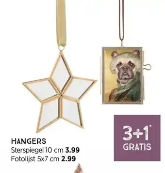 Xenos Hangers fotolijst 5x7 cm. 3+1 gratis aanbieding