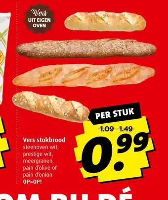 Boni Vers stokbrood per stuk aanbieding