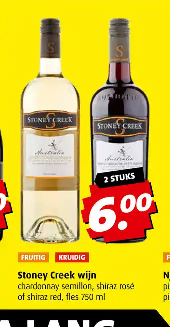 Boni Stoney Creek wijn 750 ml 2 stuks aanbieding