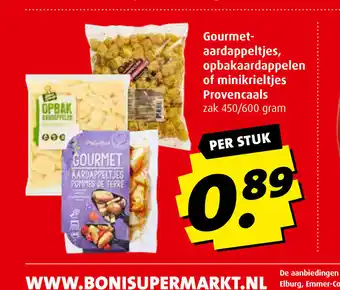 Boni Gourmet-aardappeltjes opbakaardappelen of minikrieltjes Provencaals per stuk aanbieding