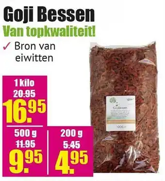 Gezond & Wel Goji bessen aanbieding