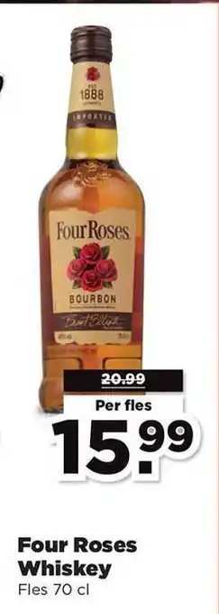 PLUS Four roses whiskey aanbieding