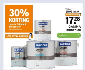 GAMMA Gamma binnenlak 750 ml aanbieding