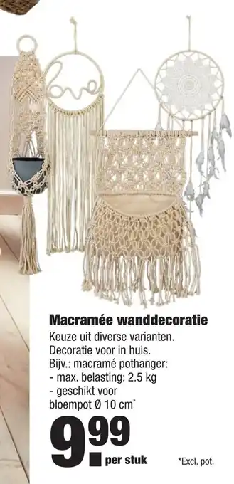 ALDI Macrame wanddecoratie aanbieding