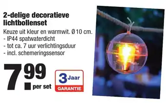 ALDI Decoratieve lichtbollenset aanbieding