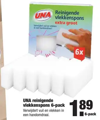 ALDI UNA reinigende vlekkenspons 6-pack aanbieding