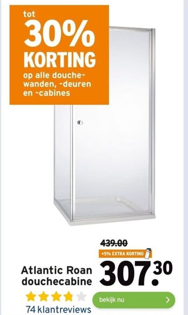 Atlantic roan douchecabine aanbieding bij GAMMA