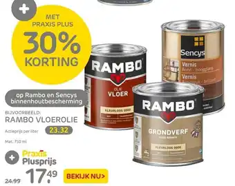 Praxis Rambo vloerolie 750ml aanbieding