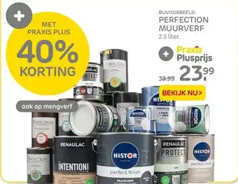 Praxis Perfection muurverf 2.5 liter aanbieding