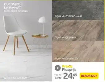 Praxis Decomode laminaat serie aqua kingsize aanbieding