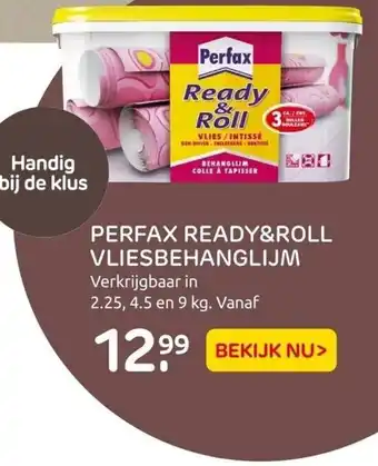 Praxis Perfax ready&roll vliesbehanglijm 2.25 kg. aanbieding
