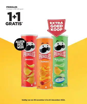 Jumbo Pringles 2 bussen a 160-165 gram aanbieding