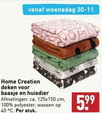 ALDI Home creation deken voor aanbieding