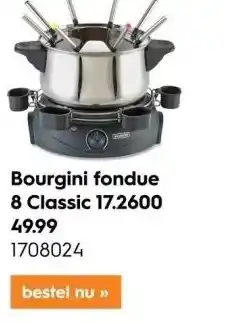 Blokker Bourgini fondue 8 classic 17.2600 aanbieding