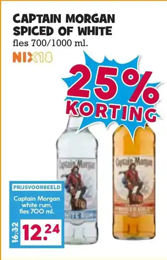 Boon`s Markt Captain morgan spiced of white aanbieding