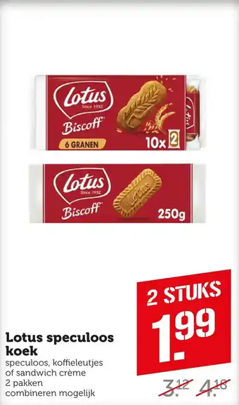 Coop Lotus speculoos koek aanbieding