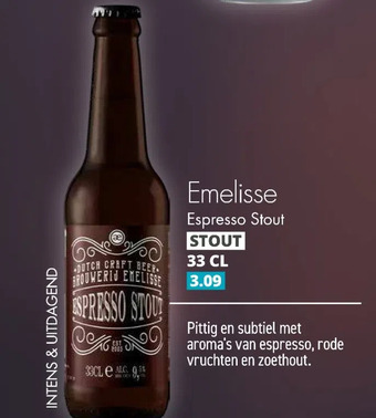Mitra Emelisse espresso stout aanbieding