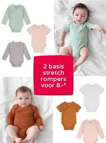 Prenatal 2 basis stretch rompers aanbieding