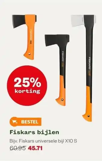 Welkoop Fiskars bijlen aanbieding