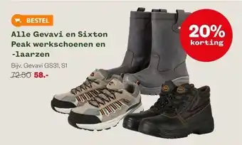 Welkoop Alle gevavi en sixton peak werkschoenen en laarzen aanbieding