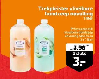 Trekpleister Trekpleister vloeibare handzeep navulling aanbieding