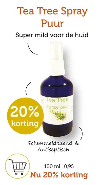 De Rode Pilaren Tea Tree Spray Puur aanbieding