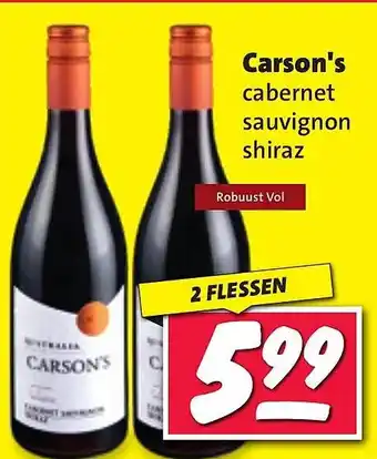 Nettorama Carson's cabernet sauvignon shiraz aanbieding