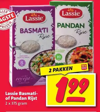 Nettorama Lassie basmati- of pandan rijst aanbieding