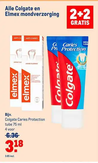 Makro Alle colgate en elmex mondverzorging 2+2 gratis aanbieding