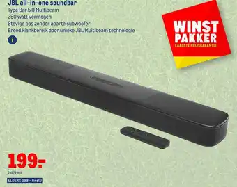 Makro Jbl all-in-one soundbar bar 5.0 multibeam aanbieding