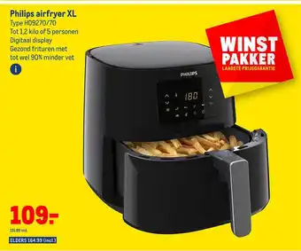 Makro Philips airfryer xl hd9270-70 aanbieding