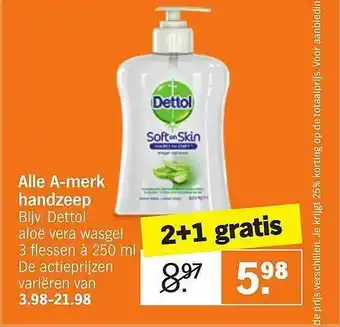 Albert Heijn Alle a-merk handzeep aanbieding