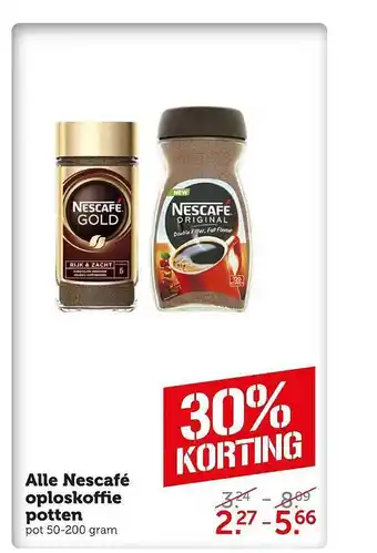 Coop Alle nescafe oploskoffie potten aanbieding