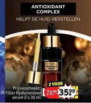 Kruidvat Lift filler hyaluronzuur serum aanbieding