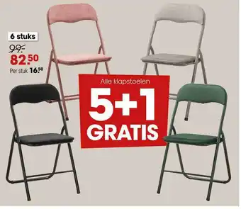 Kwantum Alle klapstoelen 5+1 gratis aanbieding